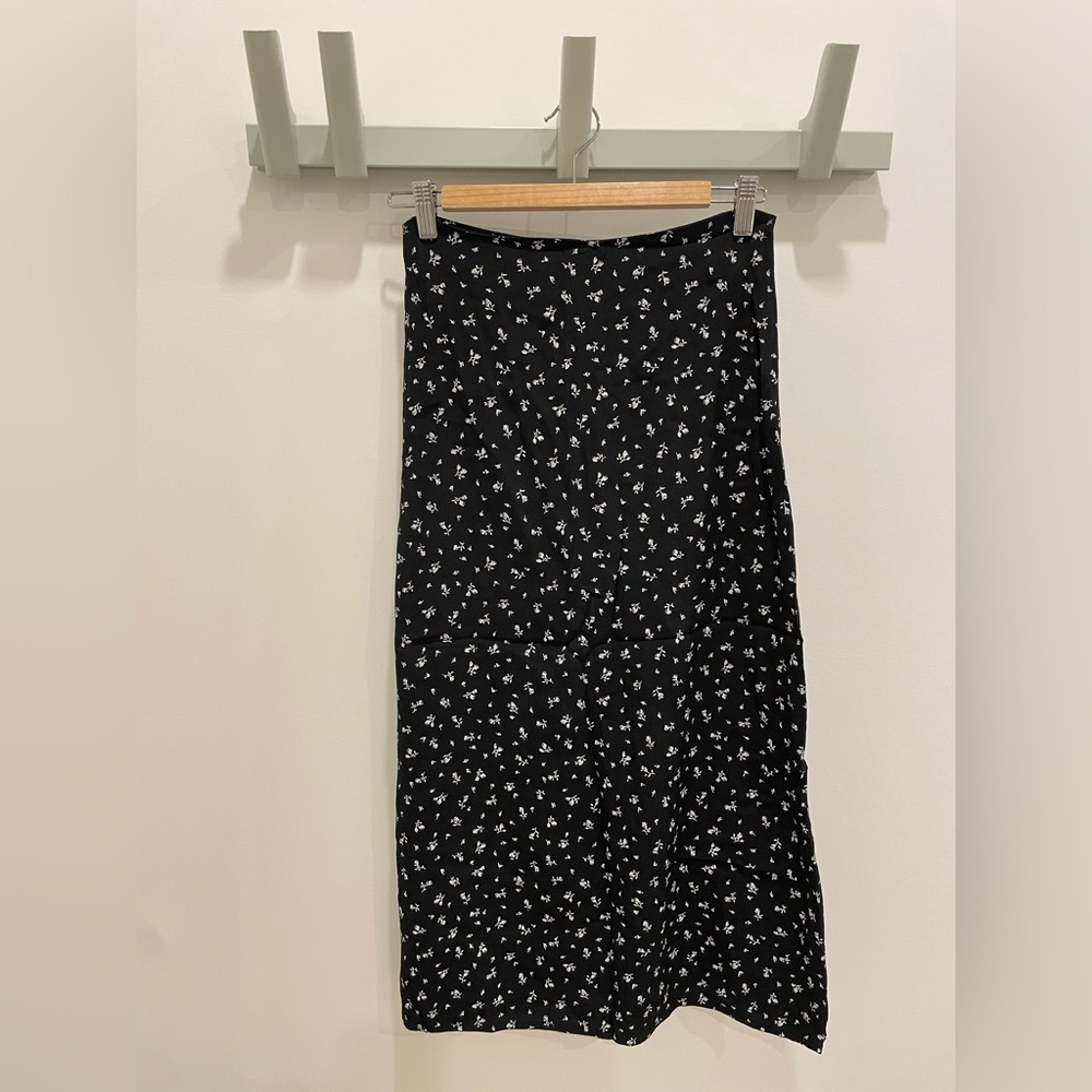 Floral Black Brandy Melville Skirt